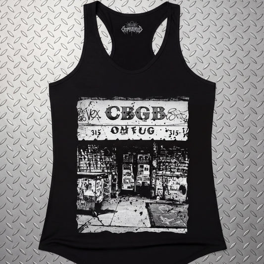 T-Shirt - CBGB Punk Shirt | Punk, Retro & Vintage | Ladies Racerback Tank Top from SHIRT MONSTERS