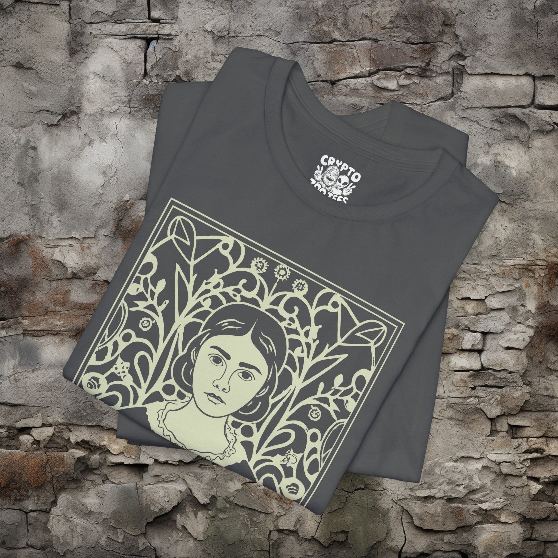 T-Shirt - Charlotte Bronte Author T-shirt | Bella + Canvas Unisex T-shirt from Crypto Zoo Tees