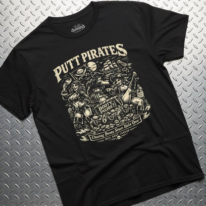 T-Shirt - Chasing Booty - Putt Pirates Disc Golf Shirt - Gildan from Crypto Zoo Tees