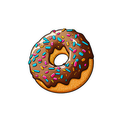 Paper products - Chocolate Donut Sticker | Food & Drink, Funny | Retro & Vintage from Crypto Zoo Tees