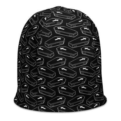  - Coffin All - Over Print Beanie | Double - Layered, Soft & Stylish, Perfect for Chilly Days from Crypto Zoo Tees