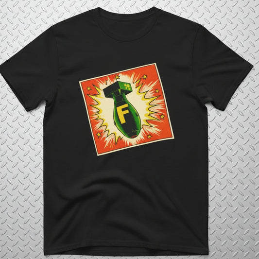 T-Shirt - Comic F Bomb Shirt | Unisex Heavy Cotton - Gildan 5000 | Funny, Comics, Retro & Vintage from SHIRT MONSTERS