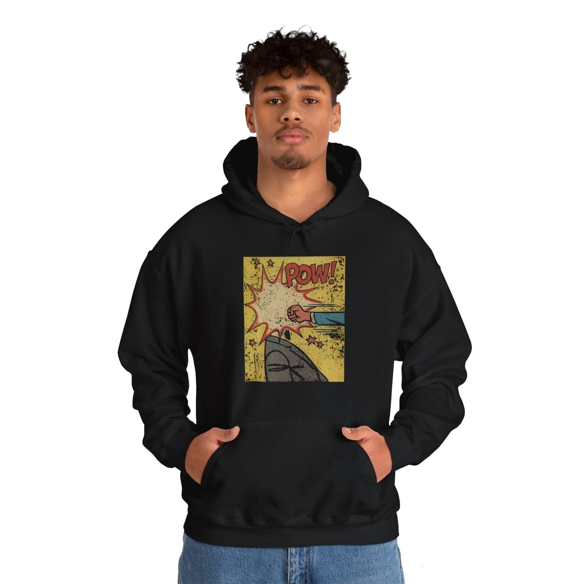Hoodie - Comic Pow Single Sided Hoodie from Crypto Zoo Tees
