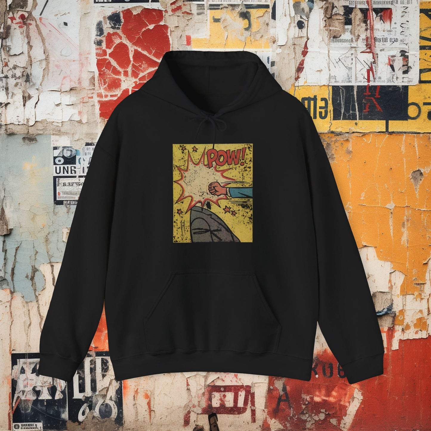 Hoodie - Comic Pow Single Sided Hoodie from Crypto Zoo Tees