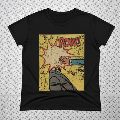 T-Shirt - Comic Pow | Women's T-Shirt | Cotton Tee from Crypto Zoo Tees