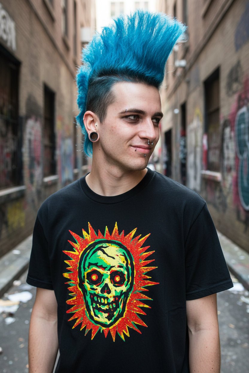 T-Shirt - Comic Skull Shirt | Unisex Heavy Cotton Gildan 5000 | Comics, Skulls & Skeletons | Punk from SHIRT MONSTERS (Formally Crypto Zoo Tees)