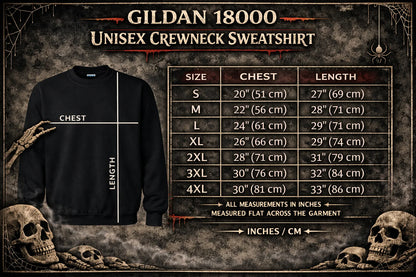 Ribcage Sweatshirt | Skulls & Skeletons | Unisex Crewneck Sweatshirt - Gildan 18000