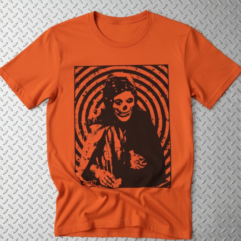 T-Shirt - Crimson Ghost Hypnotic Shirt | Horror, Skulls & Skeletons Punk | Fitted Tee from SHIRT MONSTERS