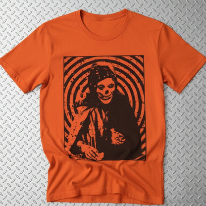 T-Shirt - Crimson Ghost Hypnotic Shirt | Horror, Skulls & Skeletons Punk | Fitted Tee from SHIRT MONSTERS
