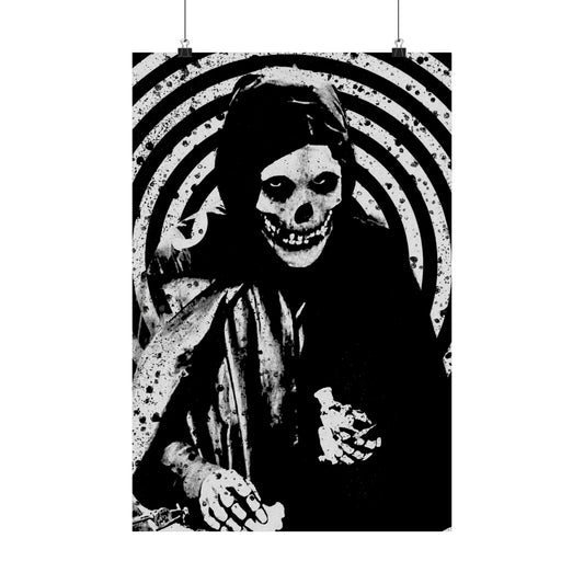 Poster - Crimson Ghost Poster | Wall Art | Horror, Skulls & Skeletons | Punk, Goth/Gothic from Crypto Zoo Tees