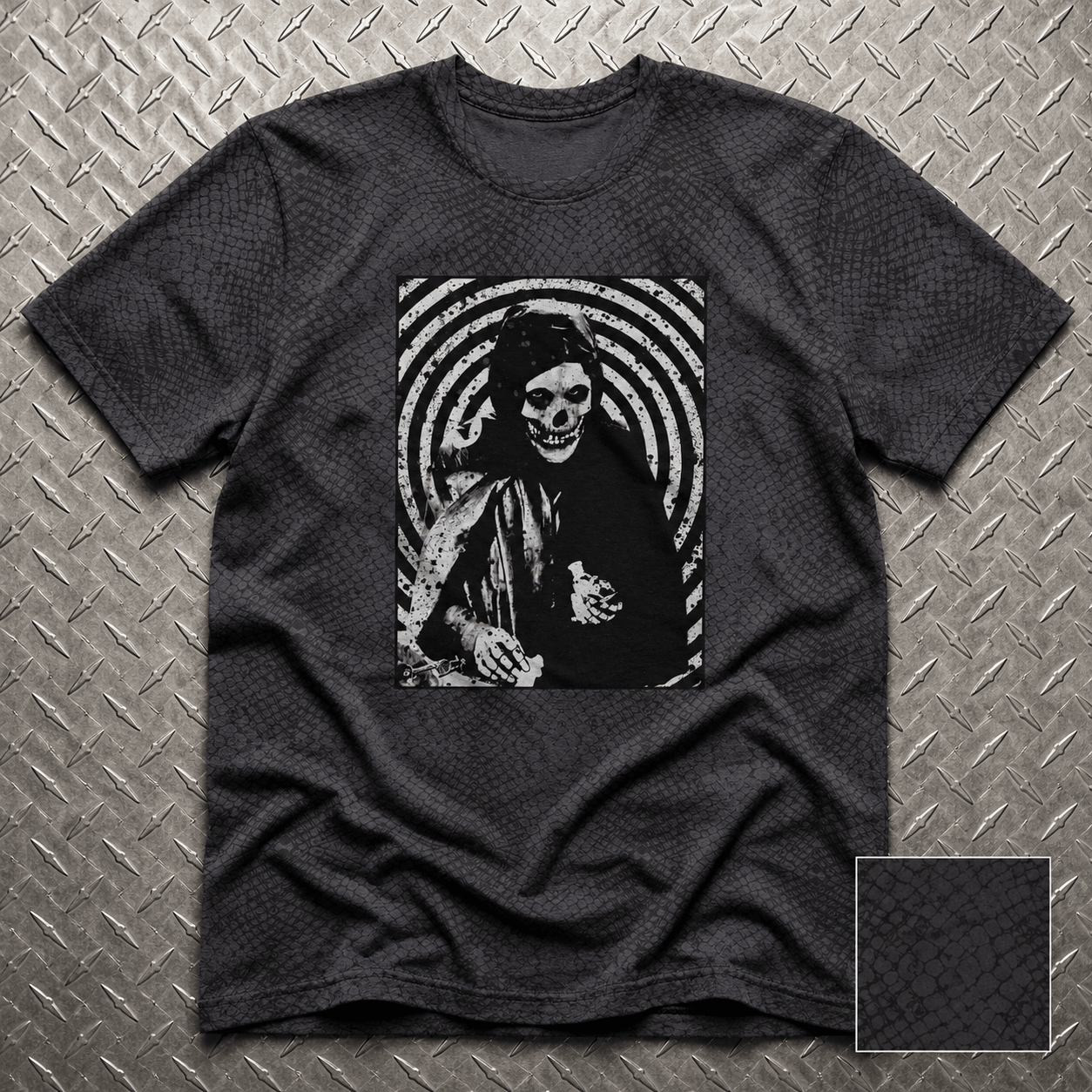 T-Shirt - Crimson Ghost Skull Shirt | LAT Apparel - Camo, Leopard, Snake Skin Patterned | Horror, Skulls & Skeletons | Punk from SHIRT MONSTERS
