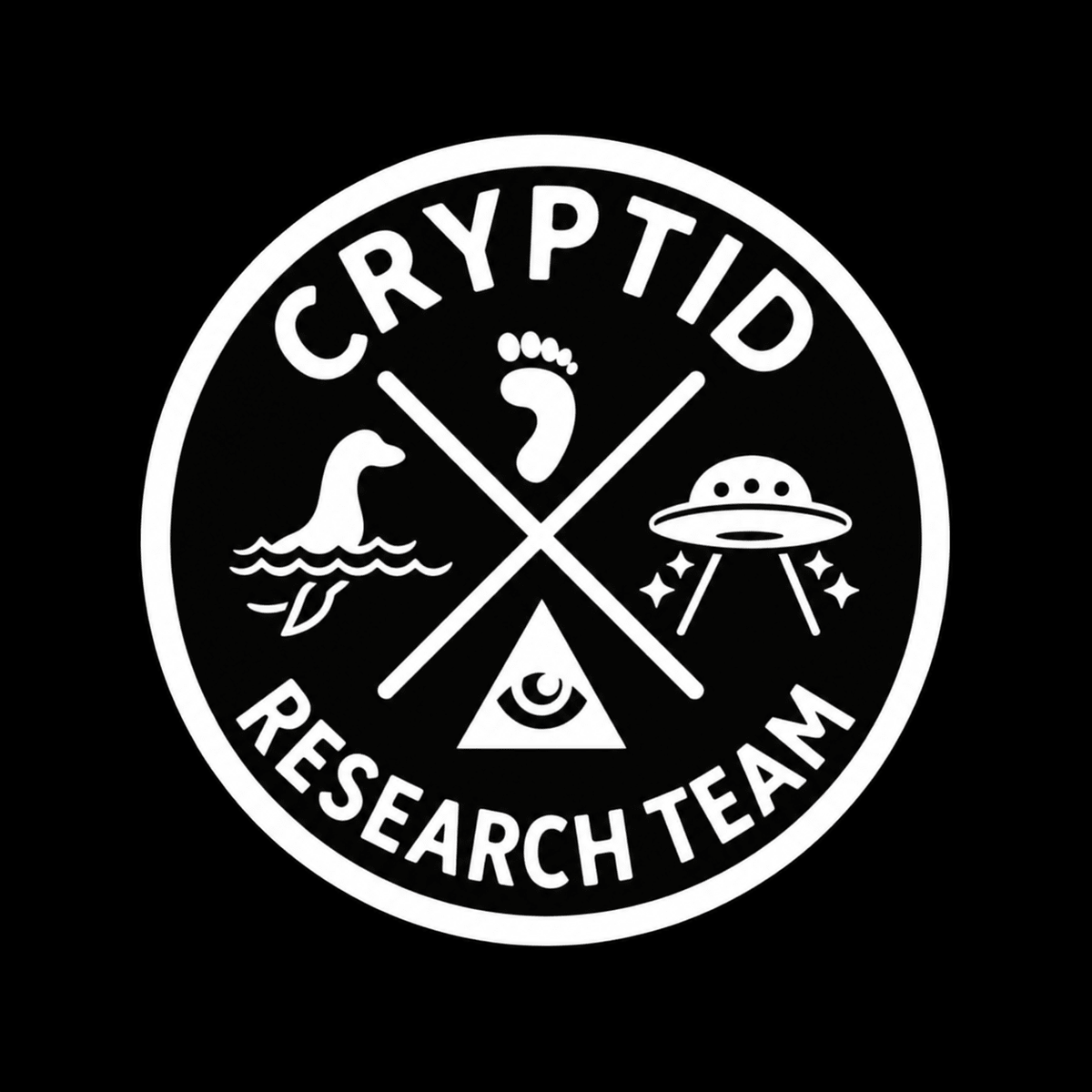 Paper products - Cryptid Research Team Sticker | Cryptids | Alien & UFO | Goth from SHIRT MONSTERS