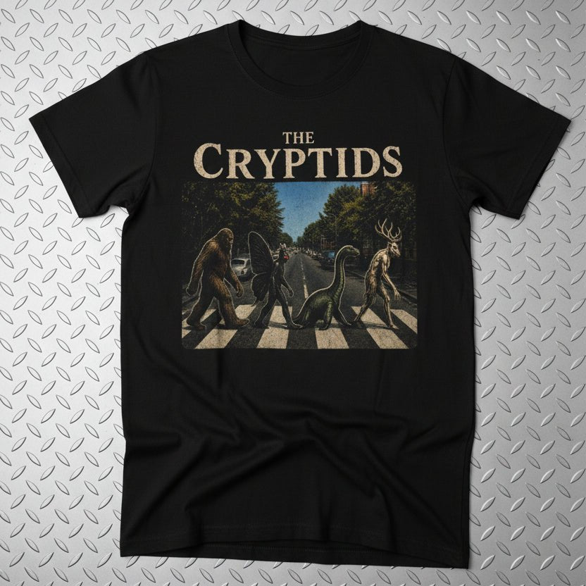 T-Shirt - Cryptids Abbey Road Ladies Tee | Gildan 5000L | Bigfoot, Mothman from SHIRT MONSTERS