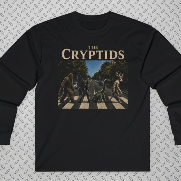 Long-sleeve - Cryptids Abbey Road Long Sleeve | Gildan 2400 | Bigfoot, Mothman from SHIRT MONSTERS