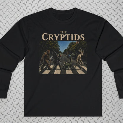 Long-sleeve - Cryptids Abbey Road Long Sleeve | Gildan 2400 | Bigfoot, Mothman from SHIRT MONSTERS