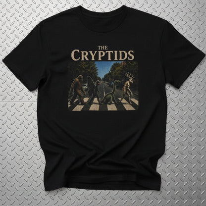 T-Shirt - Cryptids Abbey Road Shirt | Unisex Heavy Cotton Gildan 5000 | Cryptids, Bigfoot, Mothman | Retro & Vintage from SHIRT MONSTERS