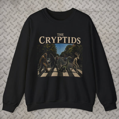 Sweatshirt - Cryptids Abbey Road Sweatshirt | Gildan 18000 | Bigfoot, Mothman from SHIRT MONSTERS