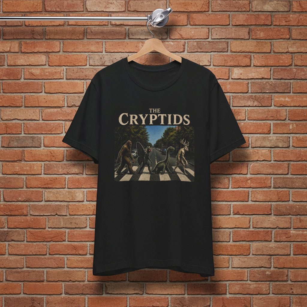 T-Shirt - Cryptids Abbey Road Tee | Bella+Canvas 3001 | Bigfoot, Mothman from SHIRT MONSTERS