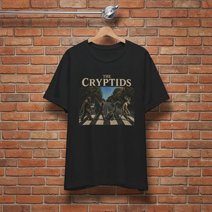 T-Shirt - Cryptids Abbey Road Tee | Bella+Canvas 3001 | Bigfoot, Mothman from SHIRT MONSTERS