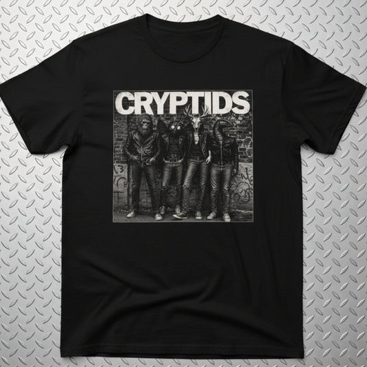 T-Shirt - Cryptids Punk Shirt | Gildan 5000 | Cryptids, Mothman, Bigfoot | Punk from SHIRT MONSTERS