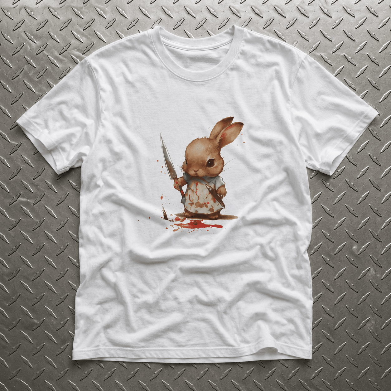 T-Shirt - Cute Killer Bunny Tee | Animals, Funny | Punk | Fitted Tee from SHIRT MONSTERS