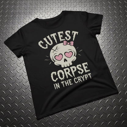 T-Shirt - Cutest Corpse Tee | Ladies Tee - Gildan 5000L | Horror, Halloween | Goth/Gothic from Crypto Zoo Tees