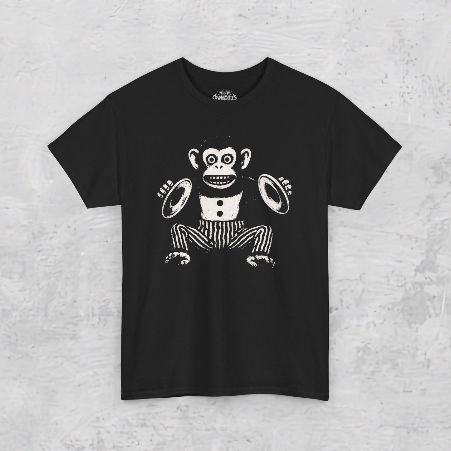 T-Shirt - Cymbal Monkey Shirt | Unisex T-shirt | Horror, Skulls & Skeletons | Goth/Gothic from Crypto Zoo Tees