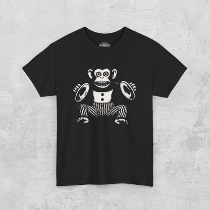 T-Shirt - Cymbal Monkey Shirt | Unisex T-shirt | Horror, Skulls & Skeletons | Goth/Gothic from Crypto Zoo Tees