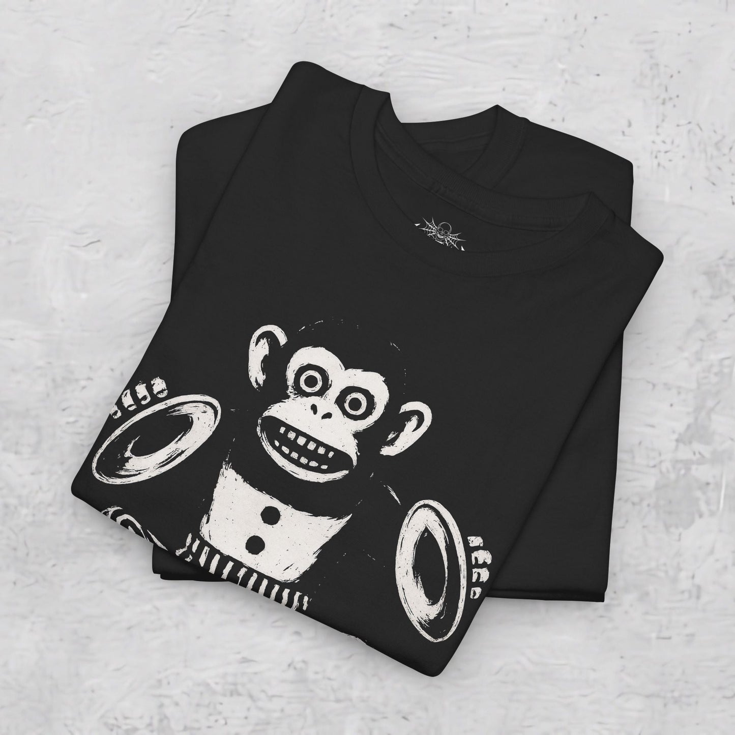T-Shirt - Cymbal Monkey Shirt | Unisex T-shirt | Horror, Skulls & Skeletons | Goth/Gothic from Crypto Zoo Tees