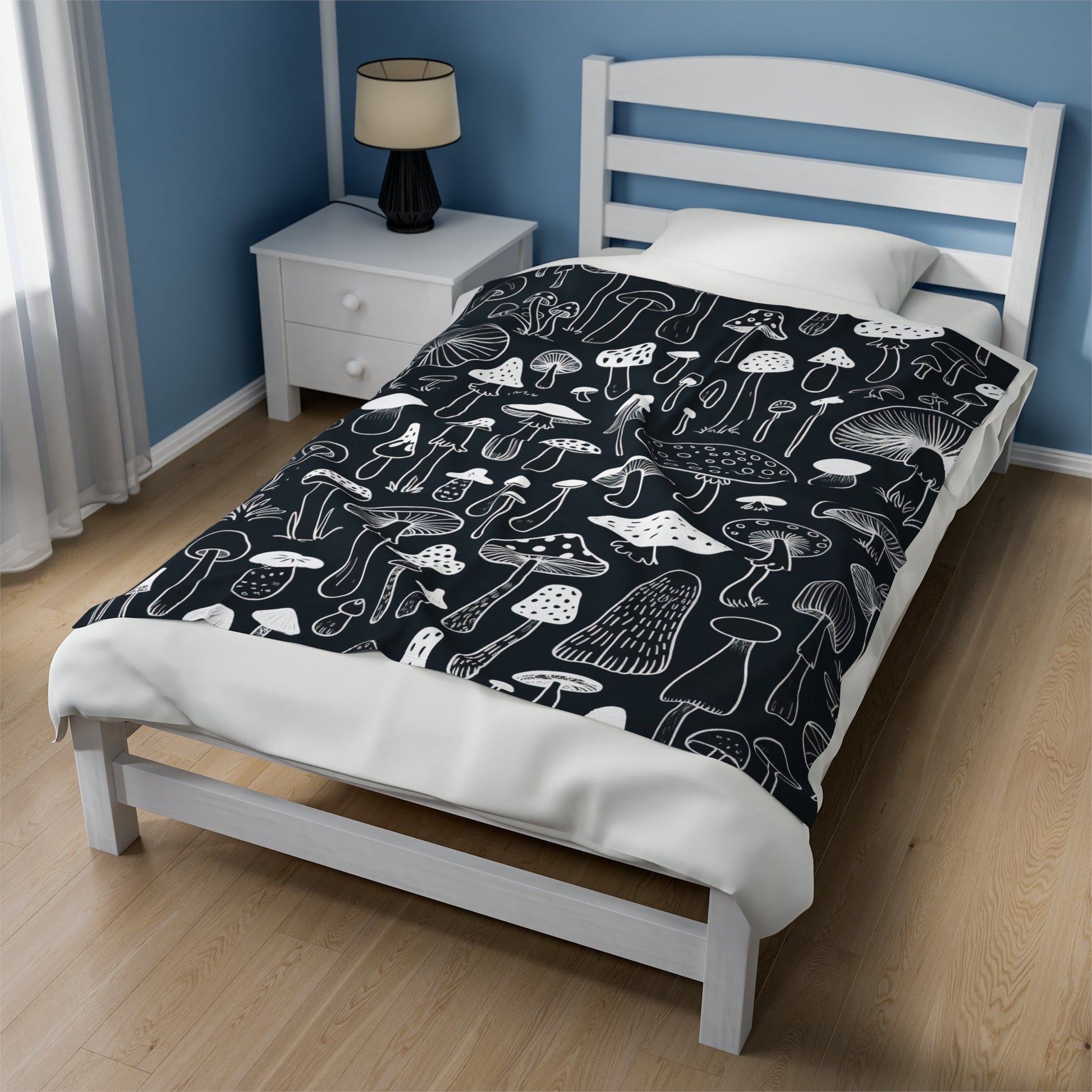All Over Prints - Dark Mushroom | Polyester Blanket | 2 Different Sizes from Crypto Zoo Tees