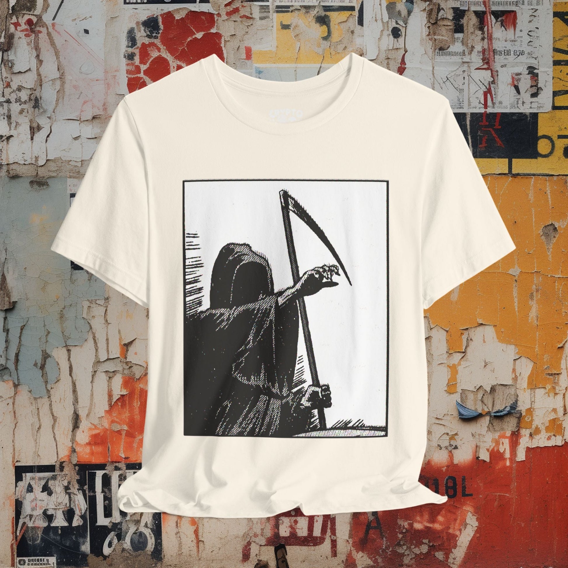 T-Shirt - Death Grim Reaper Comic T-Shirt | Unisex T-shirt, Long Sleeve T-shirt | Comics, Skulls & Skeletons | Goth, Punk from Crypto Zoo Tees