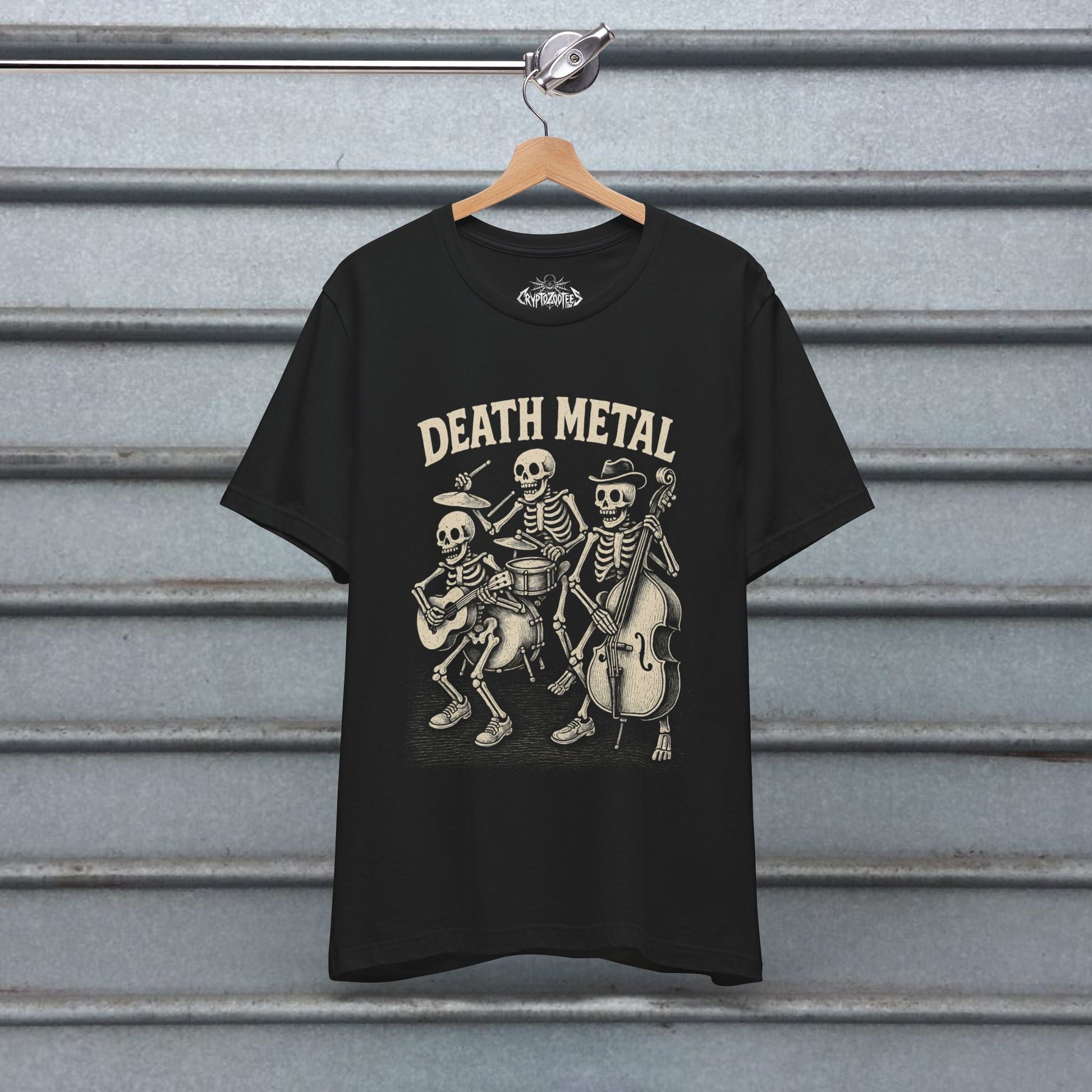 T-Shirt - Death Metal Cowboy | Unisex T-shirt (Bella+Canvas 3001) | Horror, Funny | Rockabilly from Crypto Zoo Tees
