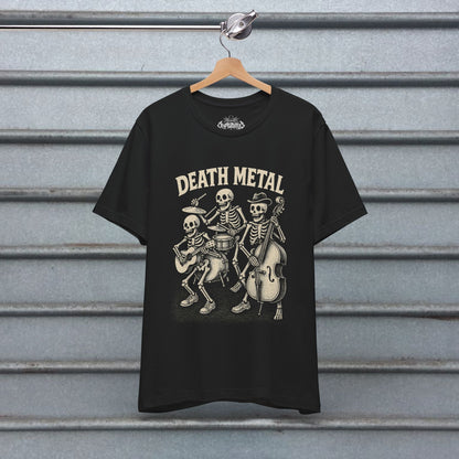 T-Shirt - Death Metal Cowboy | Unisex T-shirt (Bella+Canvas 3001) | Horror, Funny | Rockabilly from Crypto Zoo Tees