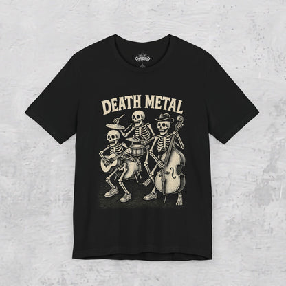 T-Shirt - Death Metal Cowboy | Unisex T-shirt (Bella+Canvas 3001) | Horror, Funny | Rockabilly from Crypto Zoo Tees