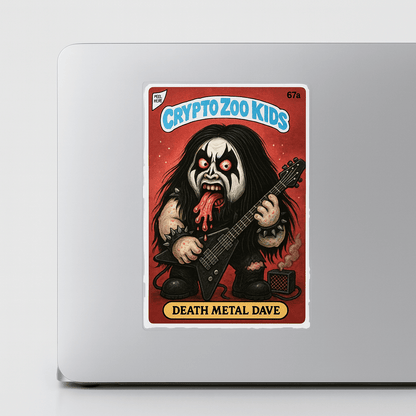 Paper products - Death Metal Dave Sticker | Cryptids, Music | Metal, Punk from Crypto Zoo Tees