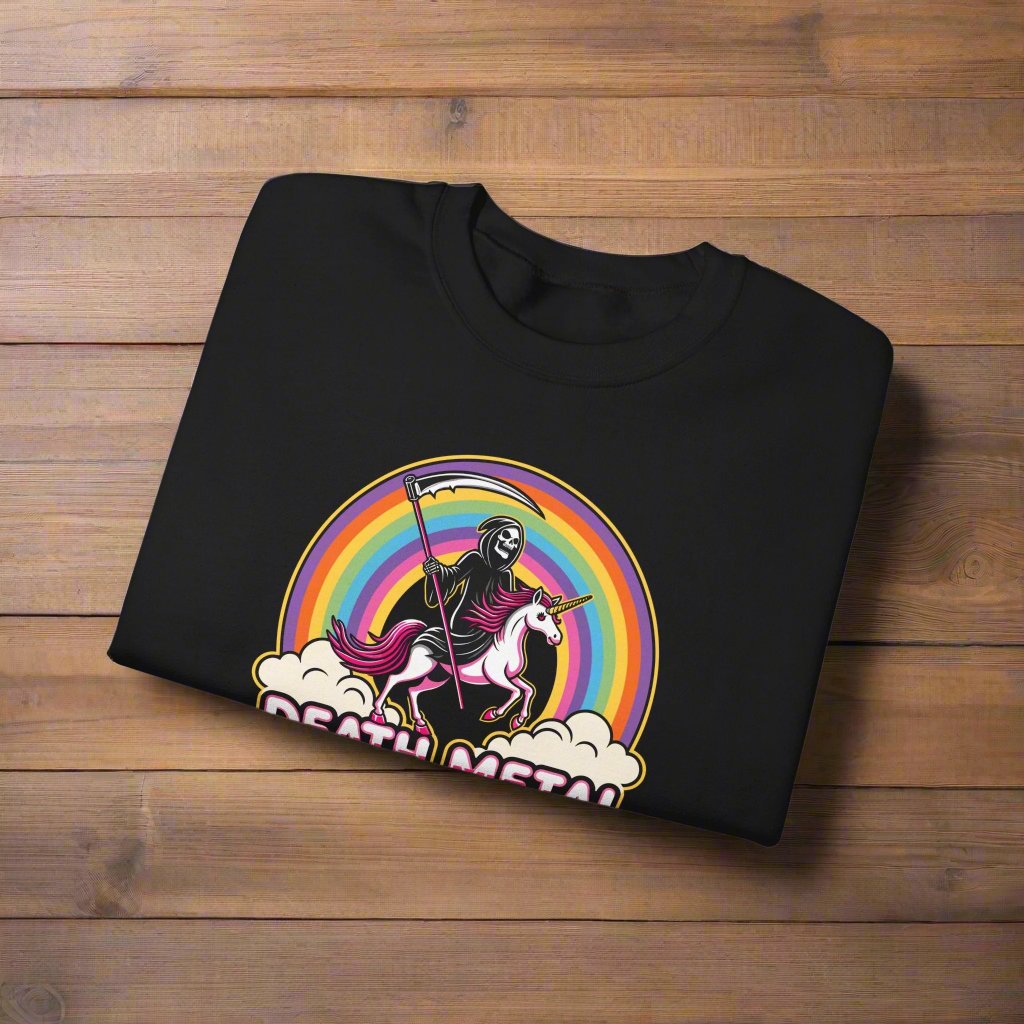 Sweatshirt - DEATH METAL RAINBOW Sweatshirt from Crypto Zoo Tees
