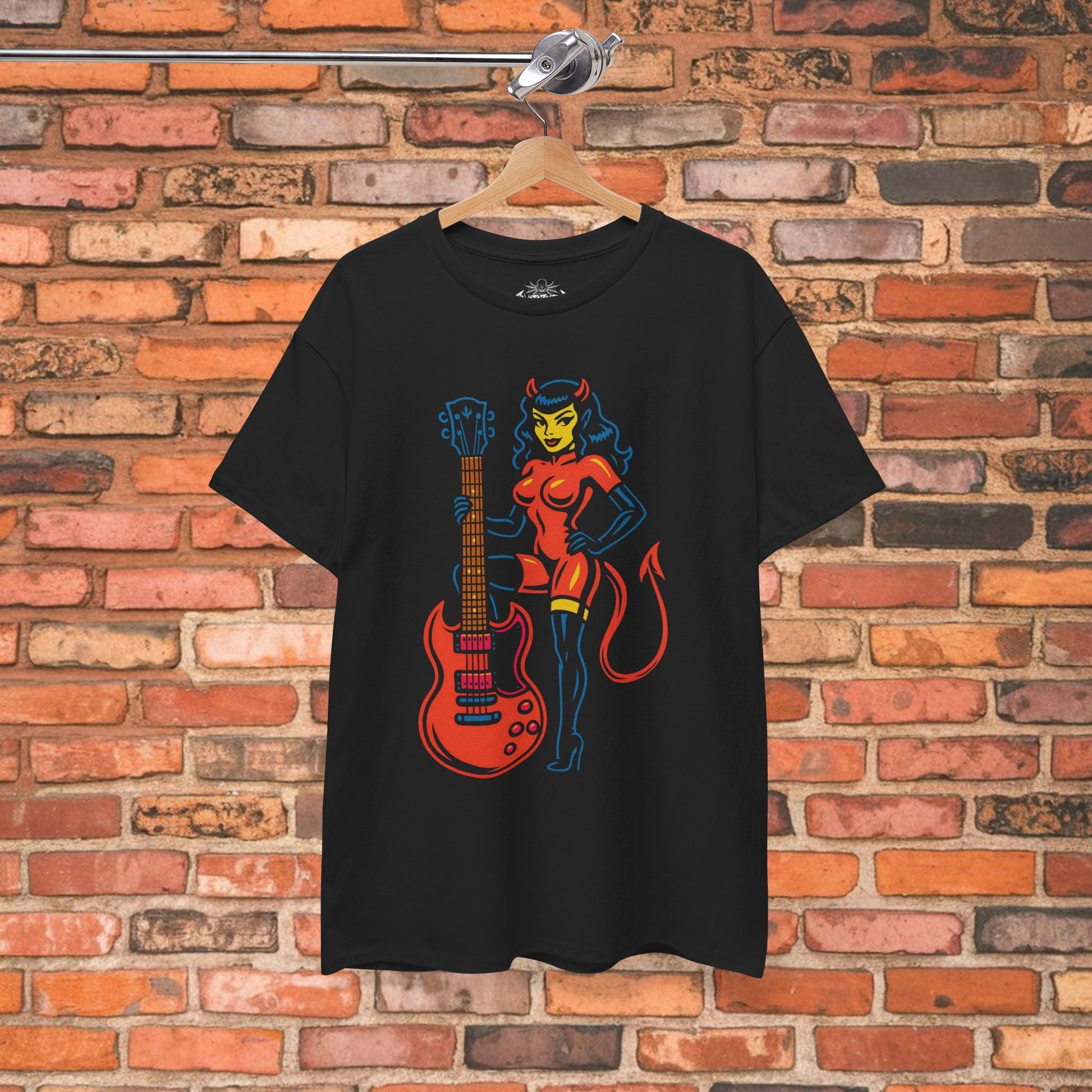 T-Shirt - Devil Girl Shirt | Unisex T-shirt | Music, Skulls &amp; Skeletons | Rockabilly from Crypto Zoo Tees