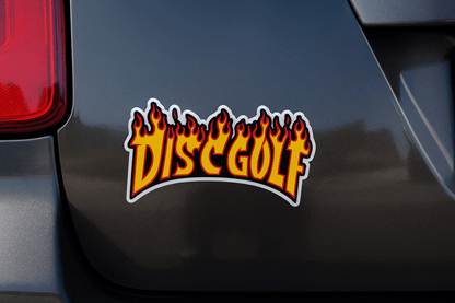 Paper products - Disc Golf Flame Sticker | Funny, Sports | Metal, Punk from Crypto Zoo Tees
