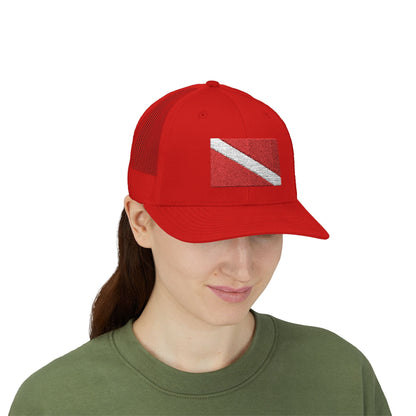 Hats - Diver Down Embroidered Meshback Hat - Hampton Dive Team from Crypto Zoo Tees