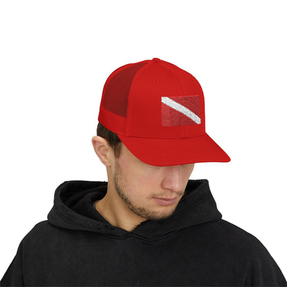 Hats - Diver Down Embroidered Meshback Hat - Hampton Dive Team from Crypto Zoo Tees