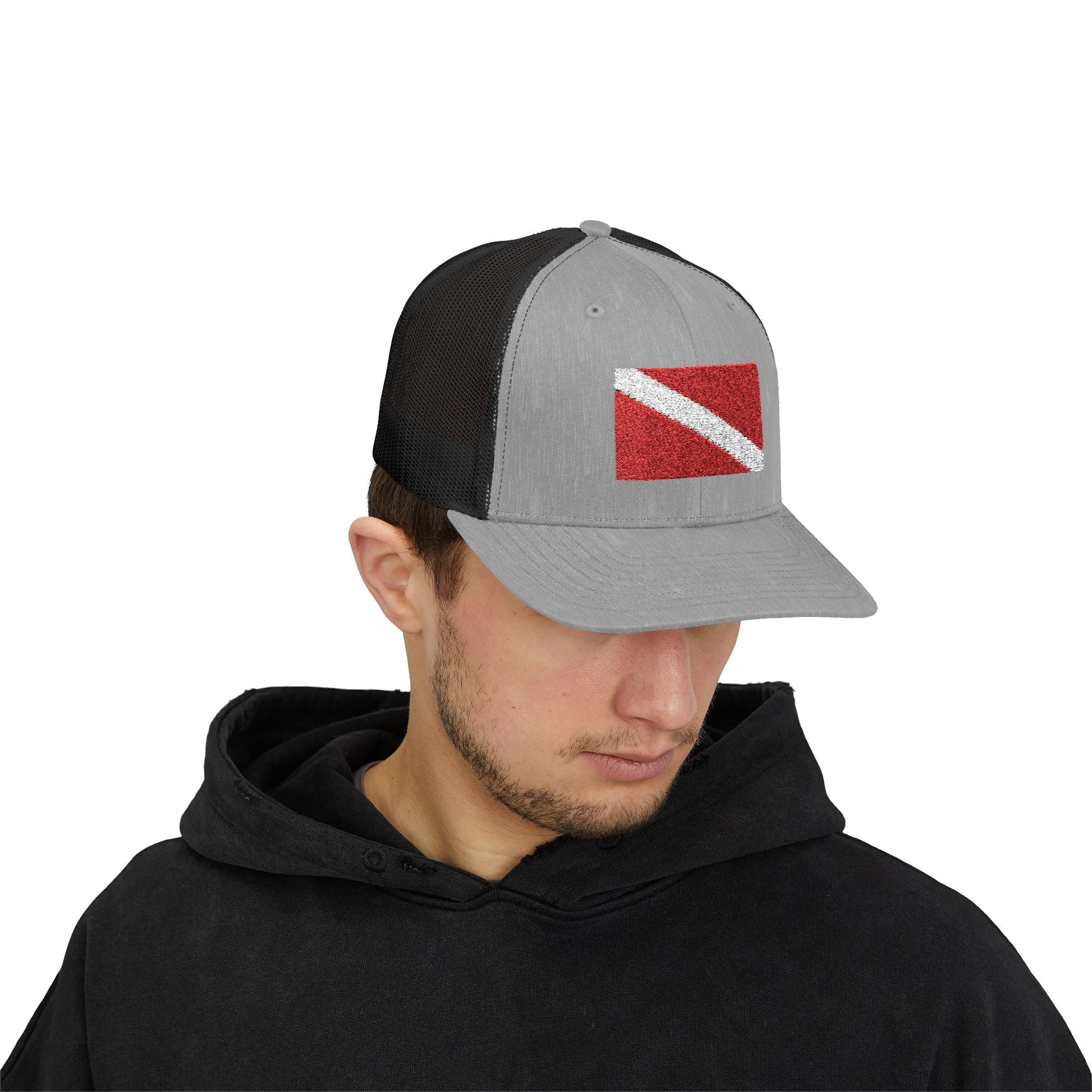 Hats - Diver Down Embroidered Meshback Hat - Hampton Dive Team from Crypto Zoo Tees