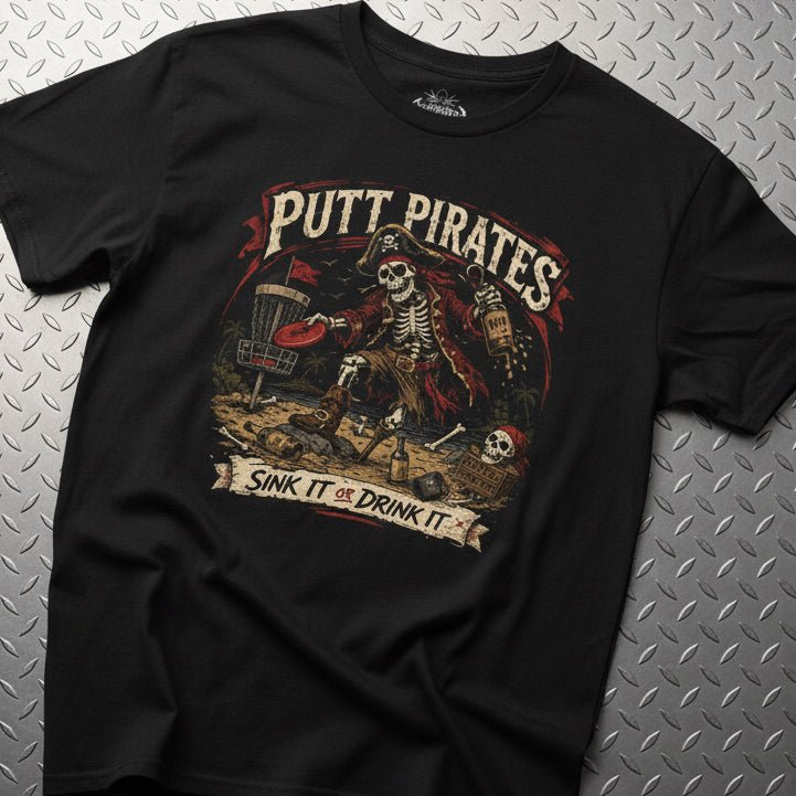 T-Shirt - Druken Putt Pirate - Gildan - Putt Pirates Disc Golf from Crypto Zoo Tees