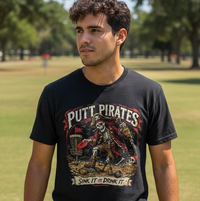 T-Shirt - Druken Putt Pirate - Gildan - Putt Pirates Disc Golf from Crypto Zoo Tees