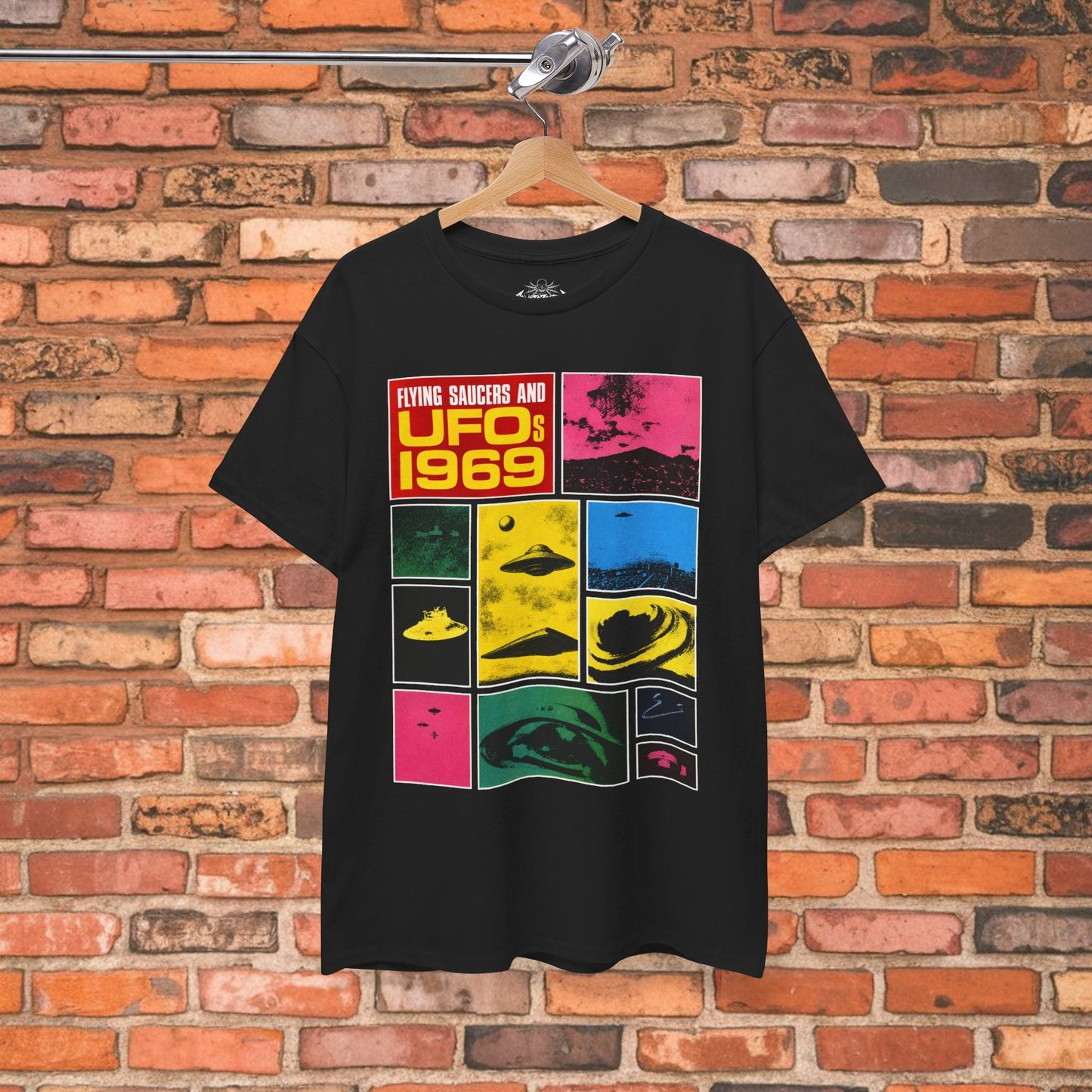 T-Shirt - Flying Saucers UFOs 1969 Shirt | Unisex Heavy Cotton - Gildan 5000 | Alien & UFO, Retro & Vintage | Psychedelic from SHIRT MONSTERS