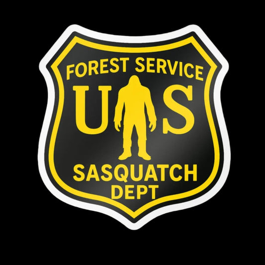 Paper products - Forest Service Squatch Sticker | Glossy Kiss Cut | Bigfoot | Funny from SHIRT MONSTERS