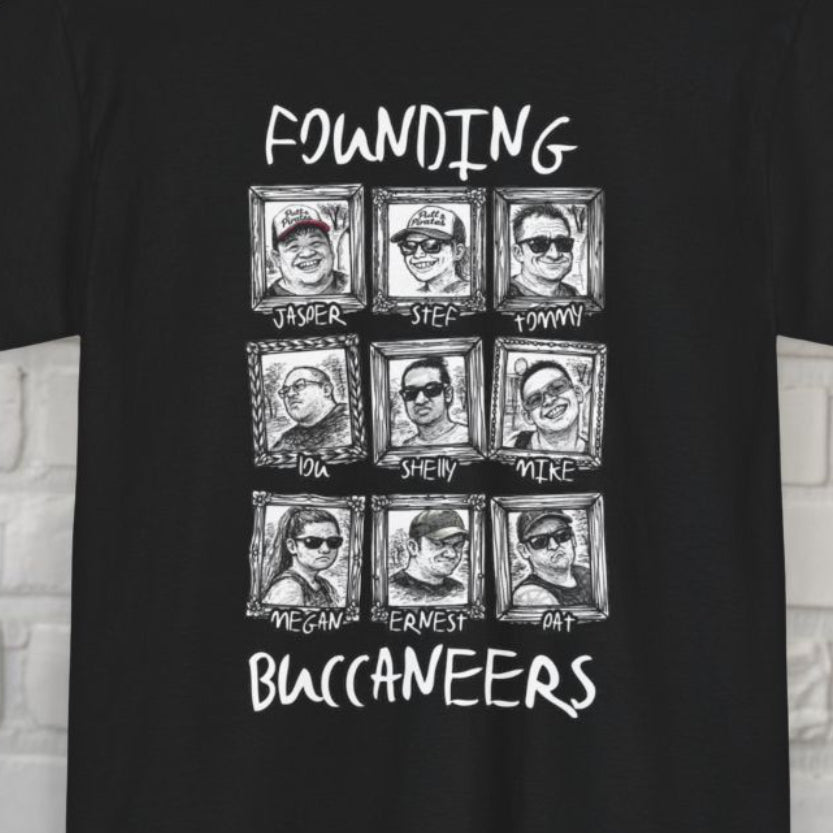 T-Shirt - Founding Buccaneers Putt Pirates Tee - Unisex Heavy Cotton from Crypto Zoo Tees