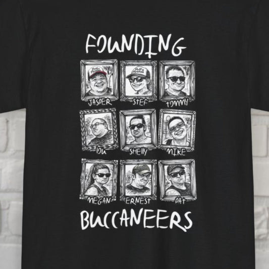 T-Shirt - Founding Buccaneers Putt Pirates Tee - Unisex Heavy Cotton from Crypto Zoo Tees