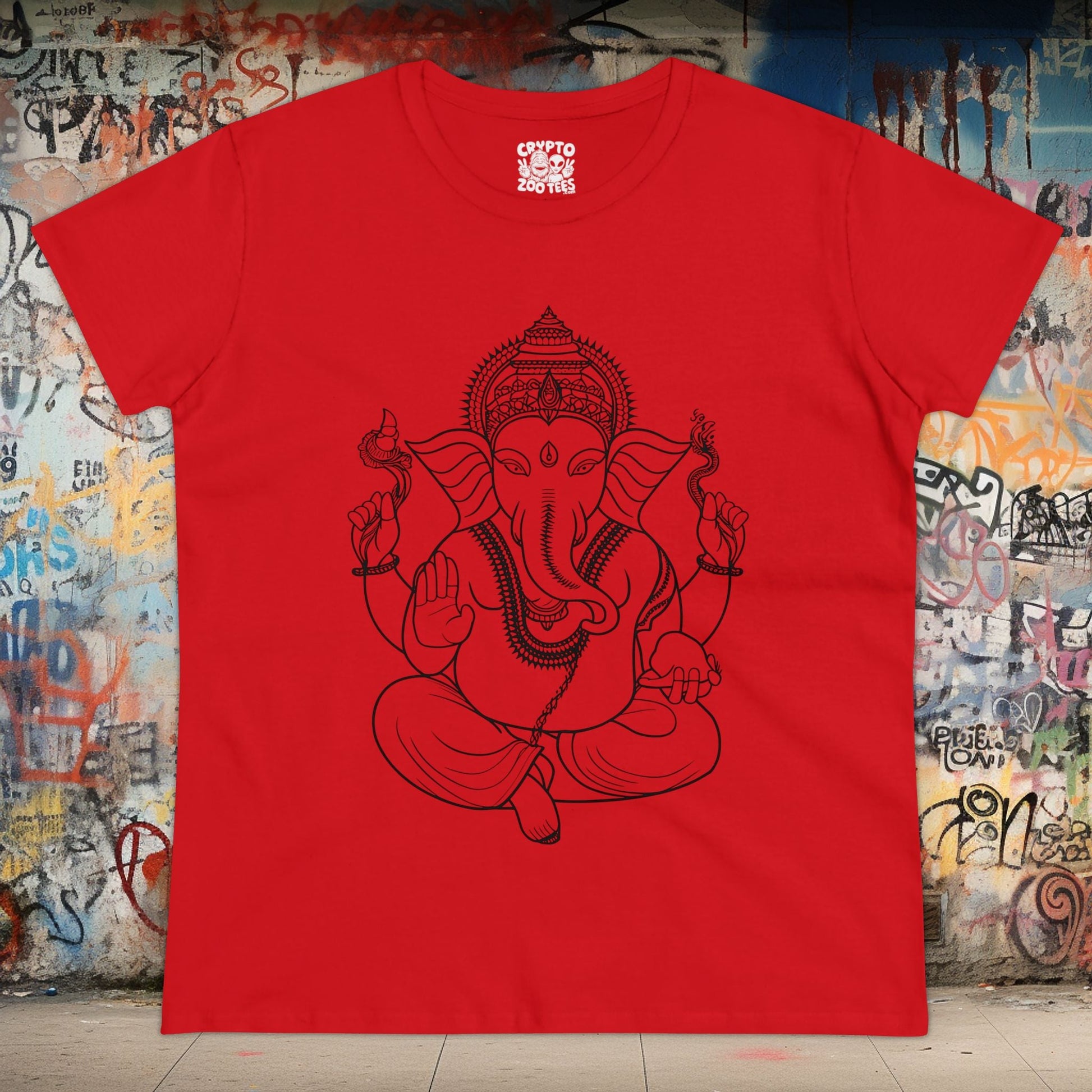 T-Shirt - ganesha ladies tee from Crypto Zoo Tees