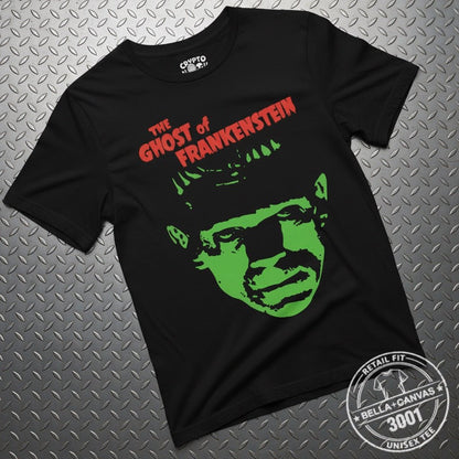 T-Shirt - Ghost Frankenstein Shirt | Light Fitted - Unisex Bella+Canvas 3001 | Horror | Goth/Gothic from Crypto Zoo Tees