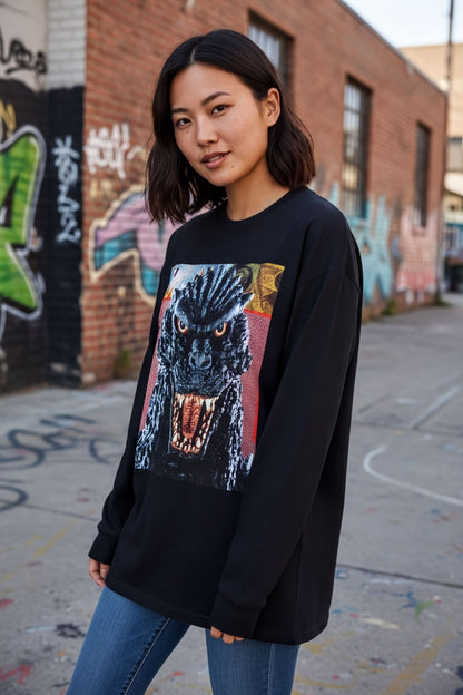 T-Shirt - Godzilla Kaiju Hoodie | Unisex Pullover Hoodie - Gildan | Horror, Comics | Retro & Vintage from SHIRT MONSTERS